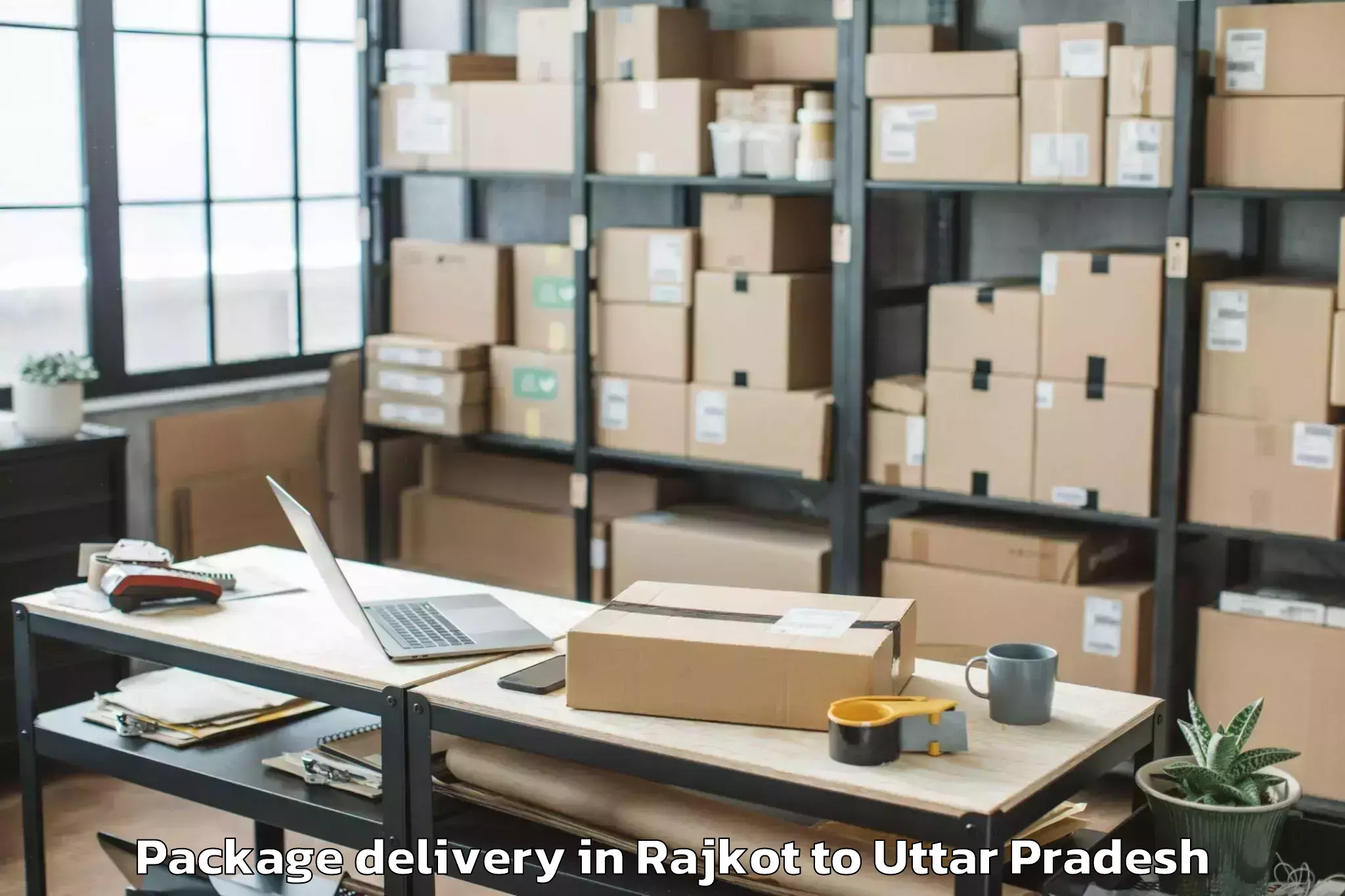 Efficient Rajkot to Galgotias University Noida Package Delivery